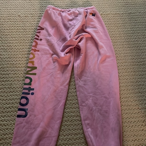 Aviator Nation Pink Logo Sweatpants - Picture 3 of 3